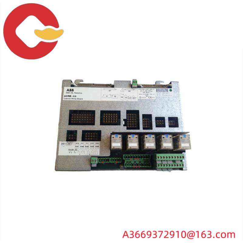 abb_acrb-03_3hne08250-1_safety_cabinet_relay_board.jpg ABB ACRB-03, 3HNE08250-1, Safety Cabinet Relay Board, Industrial Control Modules