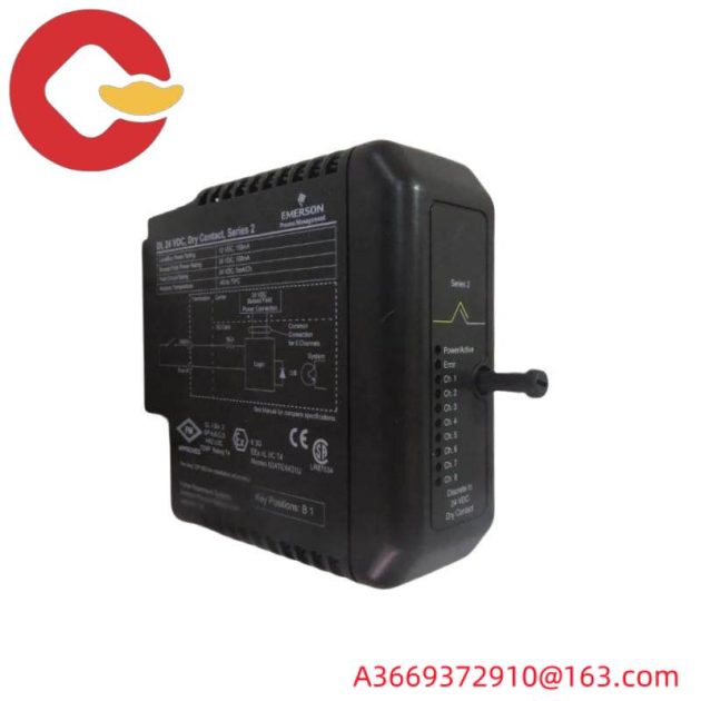 Emerson KJ3201X1-BA1 | DI 8-Channel 24 VDC DRY CONTACT Module
