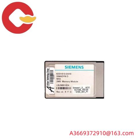 SIEMENS 6DD1610-0AH0: SIMADYN D Memory Submodule - Advanced Control for Industrial Automation
