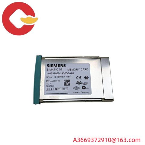 SIEMENS 6ES7952-1AS00-0AA0 Memory RAM Card for Industrial Control, Compact Design, High Performance
