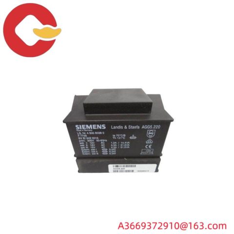 SIEMENS AGG5.220 Mains Transformer, LMV5 System Application