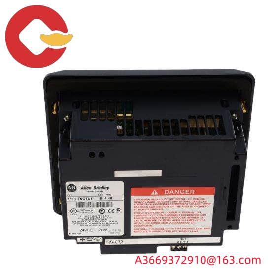 GE PanelView 600 2711-T6C1L1 Color Touch RIO RS-232 Printer, DC Power